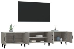 Mobile porta tv grigio cemento 180x31,5x40 cm legno multistrato