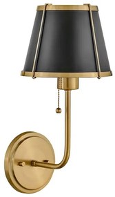 Hinkley HK-CLARKE1-BR-BK - Applique CLARKE 1xE27/40W/230V ottone/nero