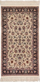Isfahan Tappeto 140x80 Beige (Cina) Annodato A Mano