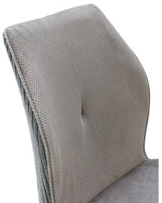 Set di 2 sedie da pranzo in velluto a coste grigio chiaro Adaya - Marckeric