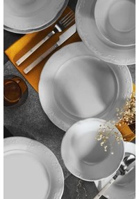 Set da tavola 18 pezzi, bianco in porcellana