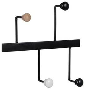 Appendiabiti da parete in metallo nero - Ixia