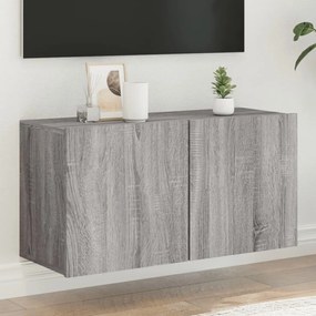 Mobile Tv A Parete Grigio Sonoma 80x30x41 Cm /