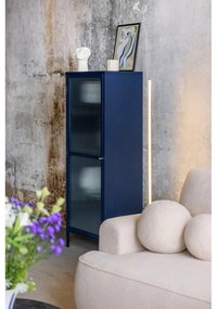 Vetrina in metallo blu Bronco, altezza 160 cm - Unique Furniture