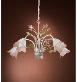 ONLI - Lampadario a sospensione con catena BOTTON DORO 5xE14/6W/230V