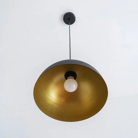 Lampadario a cavo VESPER 1xE27/15W/230 Ø 30 cm nero/oro