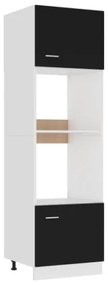 Armadio per Microonde Nero 60x57x207 cm in Truciolato