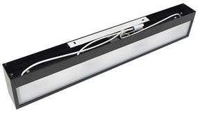 Applique da parete allungata di design nera 60 cm - Houx