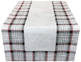 Runner Gobelin Tartan taupe Chenille IT025