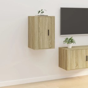 Mobili porta tv a parete 2 pz rovere sonoma 40x34,5x60 cm