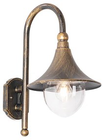 Lampada da parete per esterni classica oro antico IP44 - Daphne