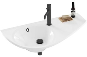 Ravak XJ1P1100000 - Lavabo sospeso AVOCADO 85x45 cm in marmo colato/bianco