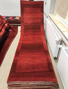 Loribaft Tappeto 80x290 Rosso (Iran) Annodato A Mano
