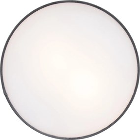 Plafoniera moderna grigia 40 cm con interno dorato - Drum