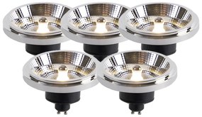Set di 5 lampadine LED AR111 GU10 11W 2000K-3000K Dim to Warm
