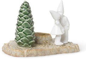 Portacandele natalizio in gres Bacio di Natale, lunghezza 17 cm Christmas Tales - Kähler Design