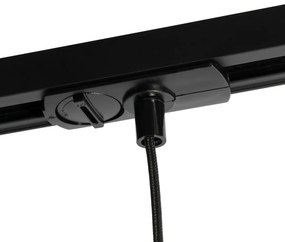 Sistema di illuminazione a binario moderno con 5 luci a sospensione bronzo scuro 1 fase - Iconic Frini