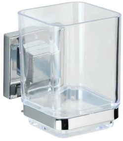 Set di accessori da bagno autoportanti color argento in plastica lucido Quadro - Wenko