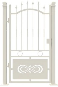 Cancello manuale con serratura elettrica Lavaredo in ferro, apertura a sinistra, L 104.5, H 180-195 cm, di colore bianco