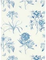 Sanderson Tapete Etchings & Roses - China Blue