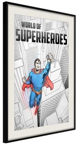 Poster  Superhero  Cornice Quadri Cornice nera con pass-partout, Larghezza x Altezza Home decor 20x30