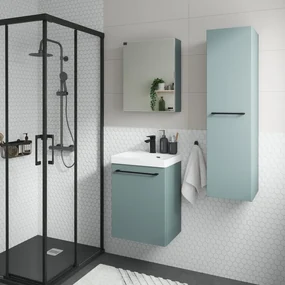 Mobile da bagno sotto lavabo SENSEA Remix verde laminato opaco L 45 x H 58 x P 33 cm 1 anta, lavabo non incluso