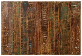 Testiera Multicolore 120 Cm İn Legno Massello Recupero /