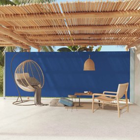 Tenda Da Sole Laterale Retrattile Per Patio 200x600 Cm Blu /
