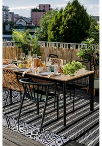 Tappeto per esterni bifacciale bianco e nero in plastica riciclata , 160 x 230 cm Zambezi - Green Decore