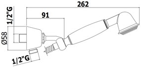 Paffoni Iris Zdup012 Set Doccetta Con Supporto E Flessibile 150 Cm bianco Cromo