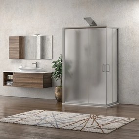 Box doccia 3 lati 90x90x90 altezza 180 vetro opaco K410 - KAMALU