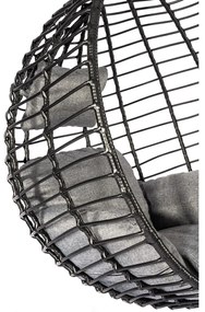 Poltrona sospesa in rattan artificiale nero Mila - Bonami Selection