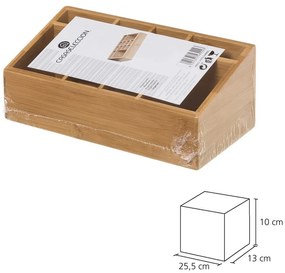 Organizer da bagno in bambù per cosmetici in colore naturale - Casa Selección