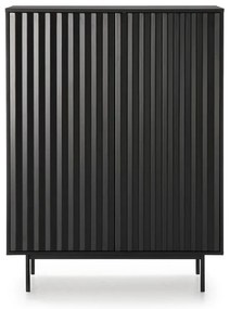 Cassettiera alta nera 97x130 cm Sierra - Teulat