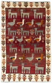 Gabbeh Tappeto 160 x 250 Rosso (Iran) Annodato A Mano
