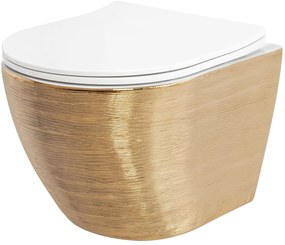 Vaso WC sospeso Rea Carlo Flat Brush Gold