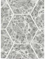 Rebel Walls Carta da parati Marbled Hexagon Tiles - Grey
