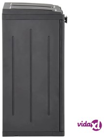 vidaXL Pattumiera con 2 Ante Nera 65x45x88 cm in PP