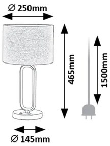 Rabalux 74044 - Lampada da tavolo LED DOMIRO 1xE27/60W/230V + LED/8W