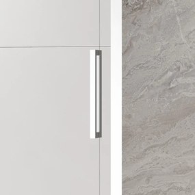 Porta doccia scorrevole 130cm altezza 200cm finitura cromo | KZ4000 - KAMALU