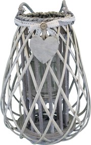 GEORGIE - lanterna in vimini tondo 18 x 53 cm