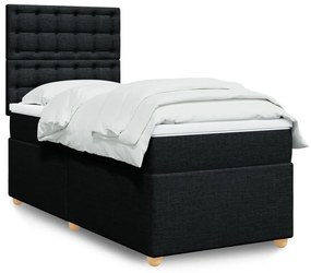 Giroletto A Molle Con Materasso Nero 80x200 Cm İntessuto /