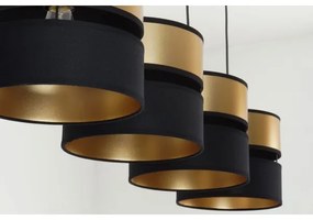 Brilagi - Lampadario a sospensione con filo ROYAL 4xE27/15W/230V nero/oro