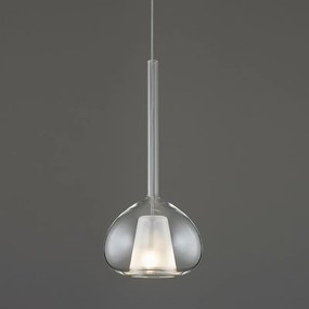 Lampadario Glamour Beba bianco paralume trasparente G9 ø15cm URBAN