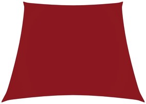 Parasole a Vela in Tela Oxford a Trapezio 2/4x3 m Rosso