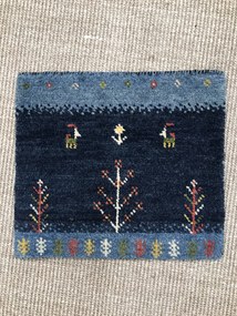 Gabbeh Tappeto persiano 40 x 40 Blu (Iran) Annodato A Mano
