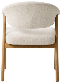 Set di sedie da pranzo color crema in rovere massiccio con braccioli 2 pz Elk – Unique Furniture