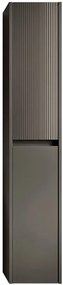 Colonna per mobile bagno Niwa 2 ante P 27 x L 30 x H 160 cm laccato opaco grigio carbone con vetro grigio carbone
