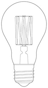 Lampadina a filamento LED caldo dimmerabile E27, 6 W Globe - tala