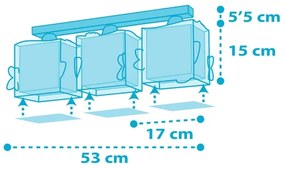 Dalber 63473 - Plafoniera per bambini BABY SHARK 3xE27/60W/230V